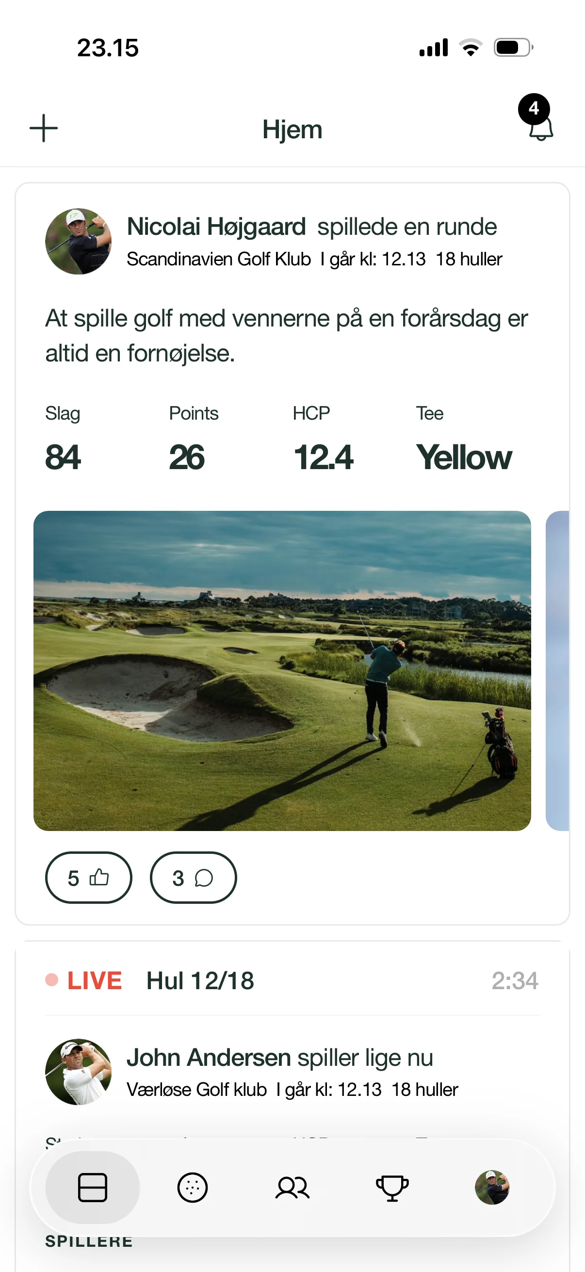 The Golfsocial feed